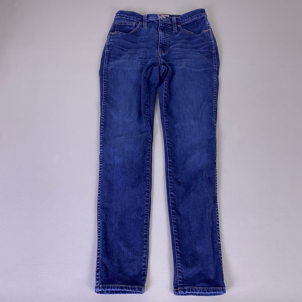 Madewell 10 High-Rise Skinny Jeans Women's Size 27 Blue Dark Wash‎ Stretch Denim